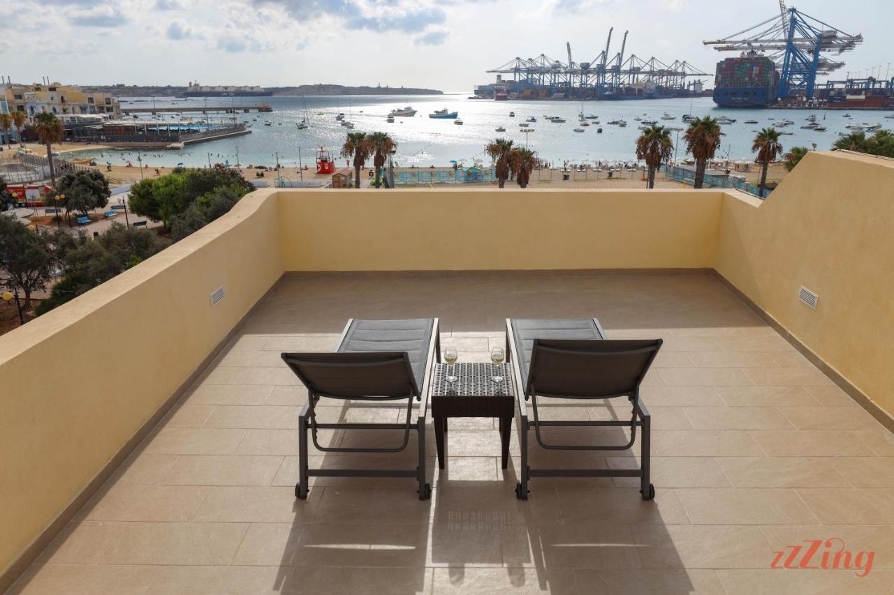 Luxurious Duplex Seafront Apt W Amazing Sea Views Бирзеббуджа Экстерьер фото